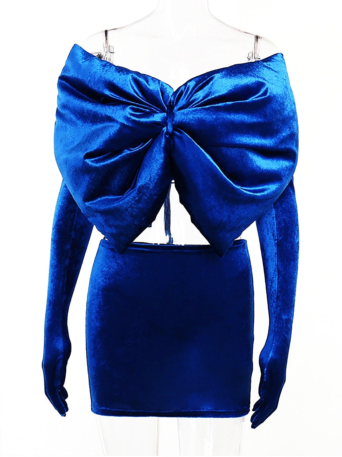 Fabby Glamtique Matching Set Bow Tub Top Set