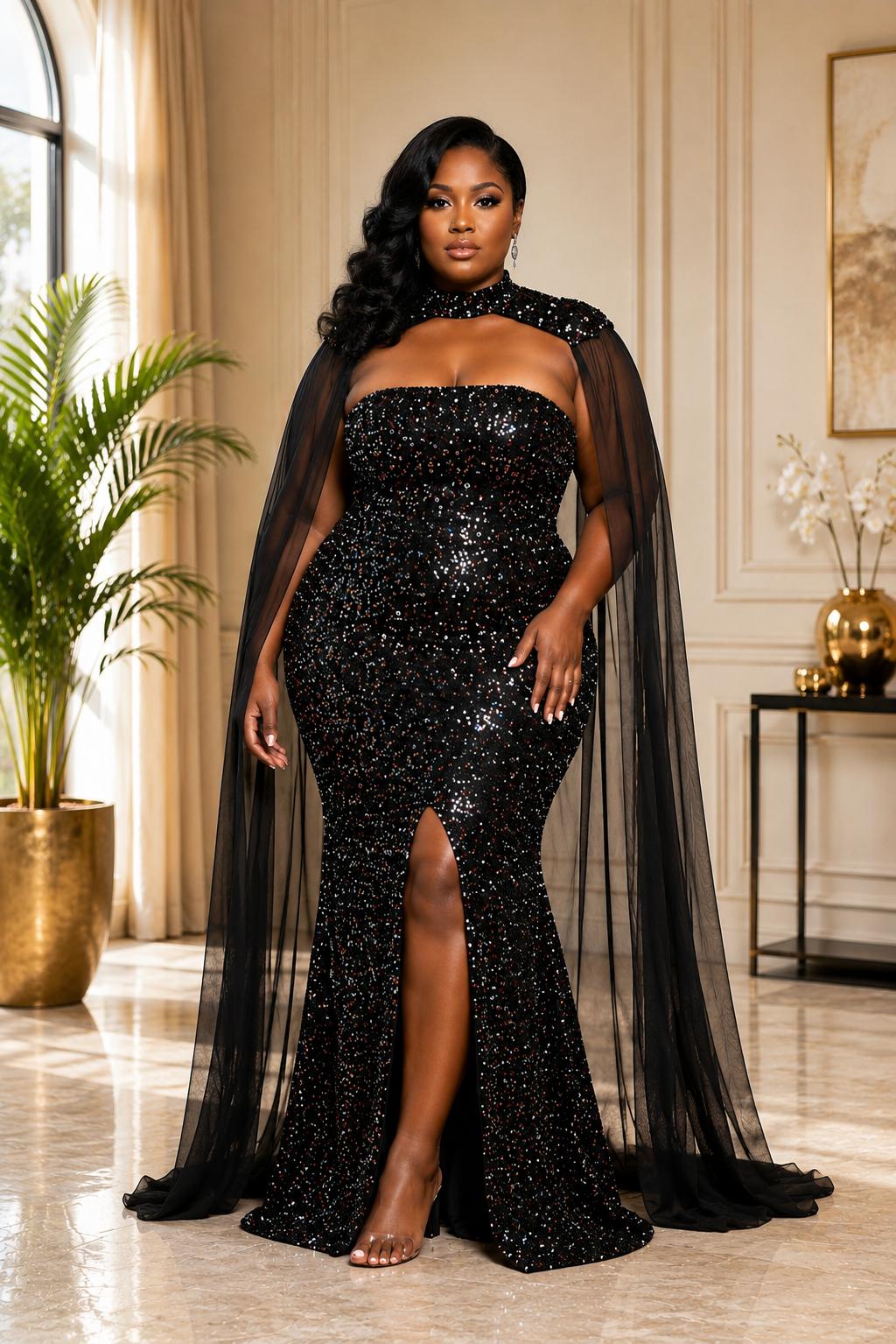 long black sequin dress plus size Cape Sleeve Maxi Youll love our Paris Color:RUST-BROWN Sister Jane puff sleeve BF 25% everything