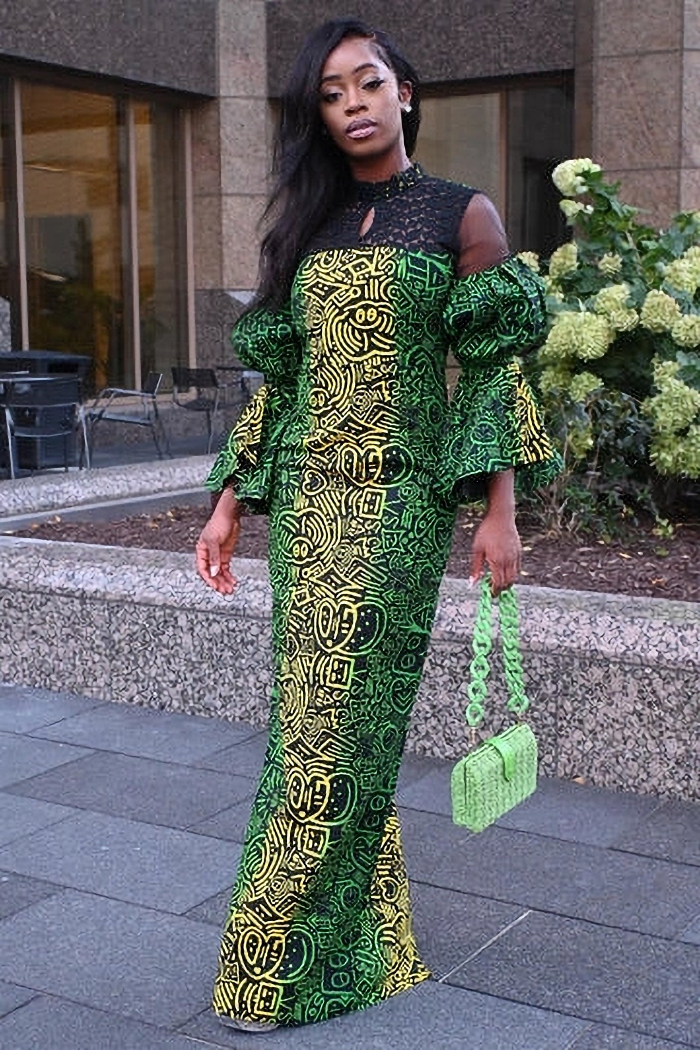 Ankara Print Maxi Dress image 2