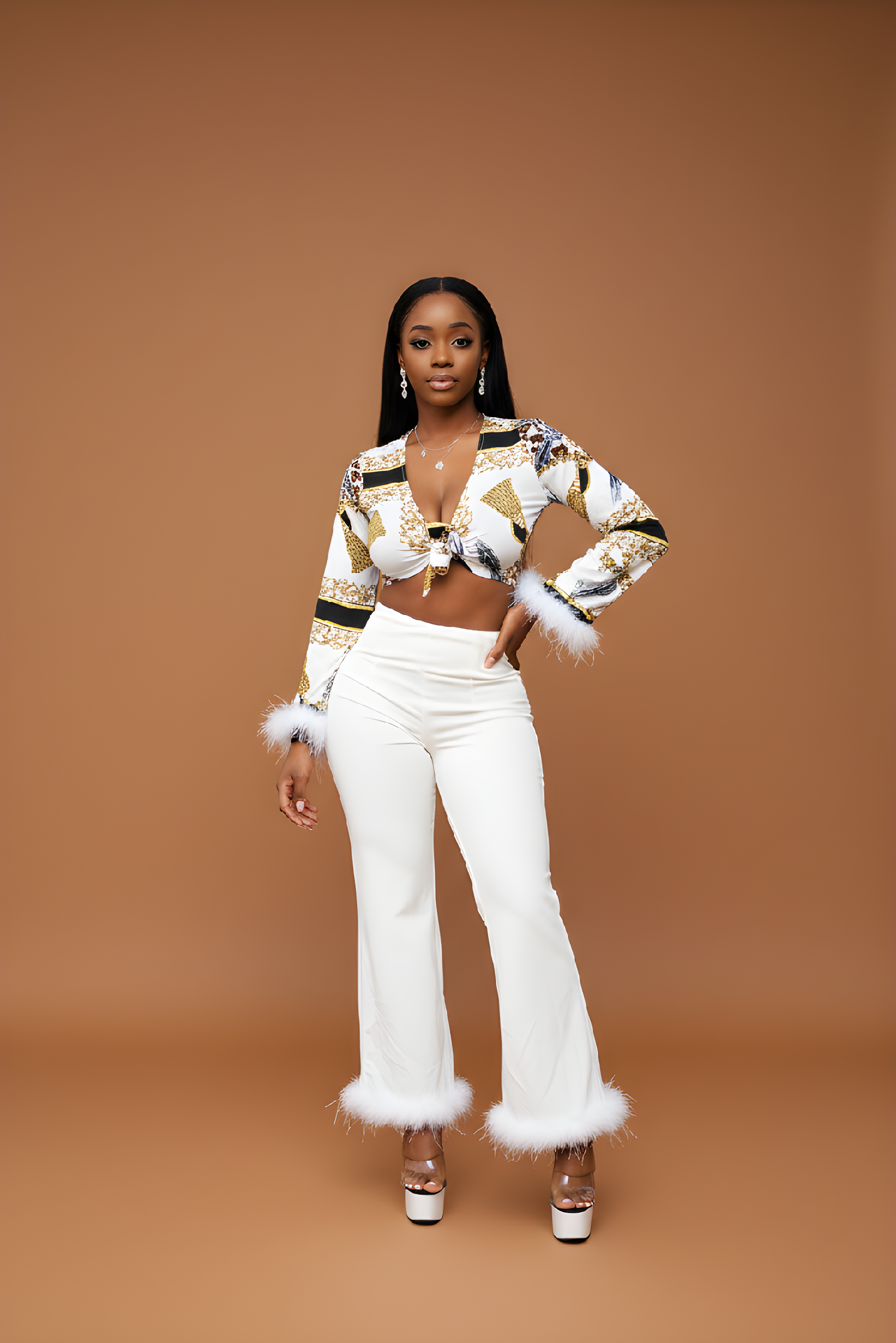 Faux Fur Pants Set image 0