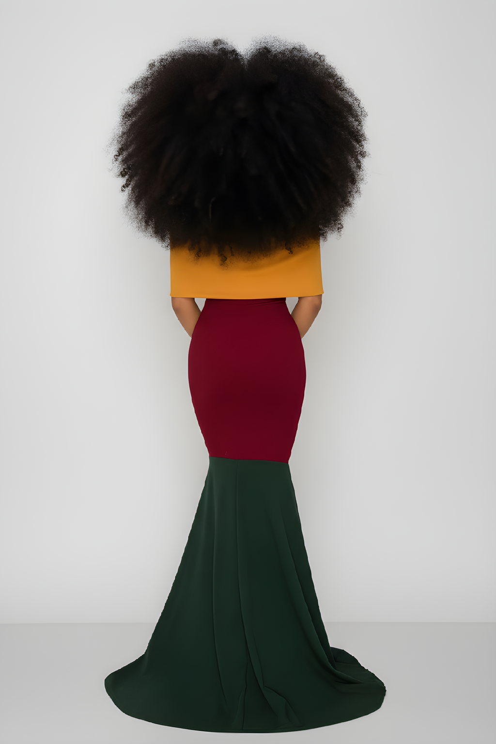 Fold-Over Shoulders Maxi Dress image 1