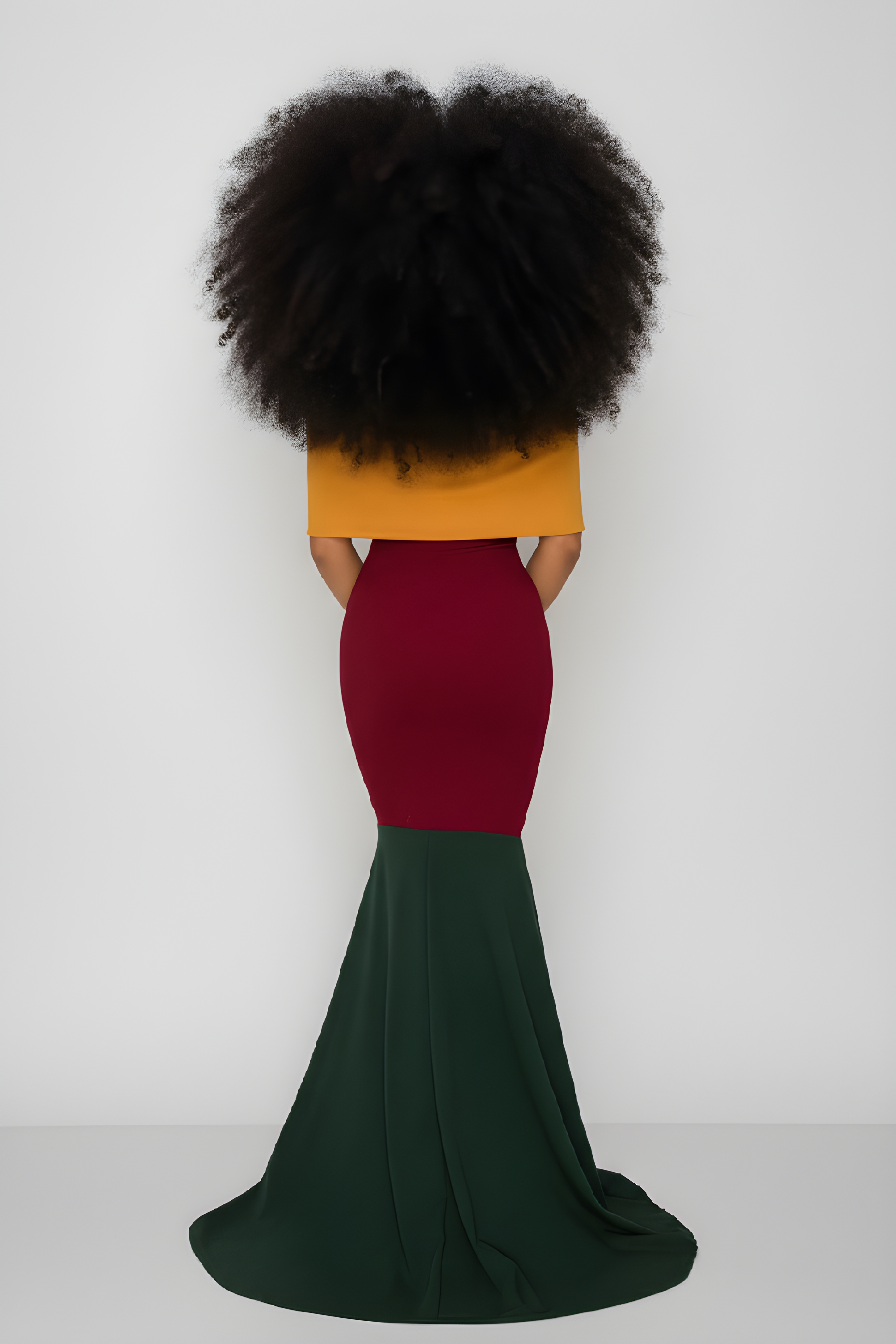 Fold-Over Shoulders Maxi Dress image 1