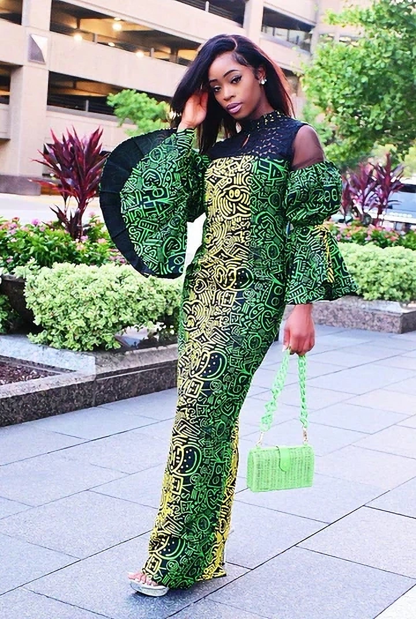 Ankara Print Maxi Dress image 1