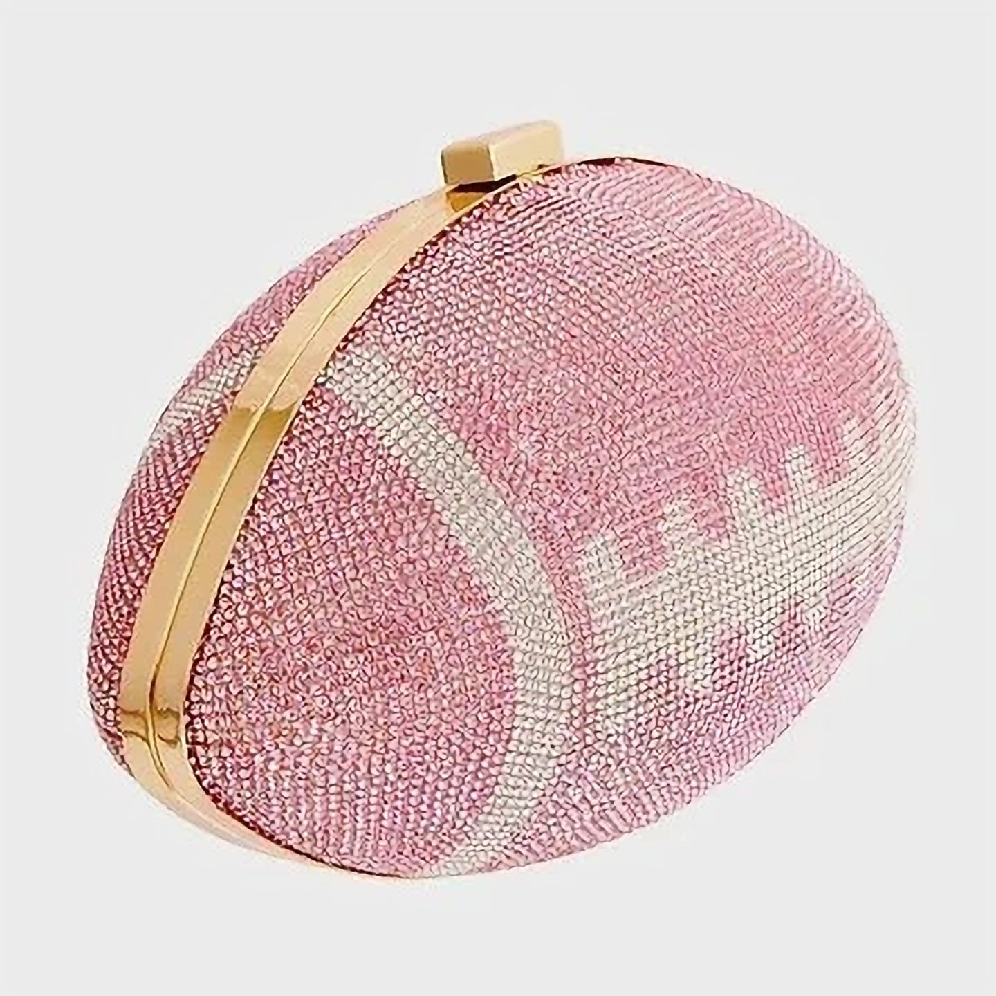 Pink Rhinestone Football Clutch Purse image 2
