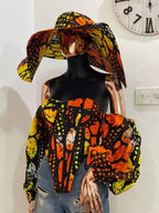 Ankara Corset Top With Statement Hat