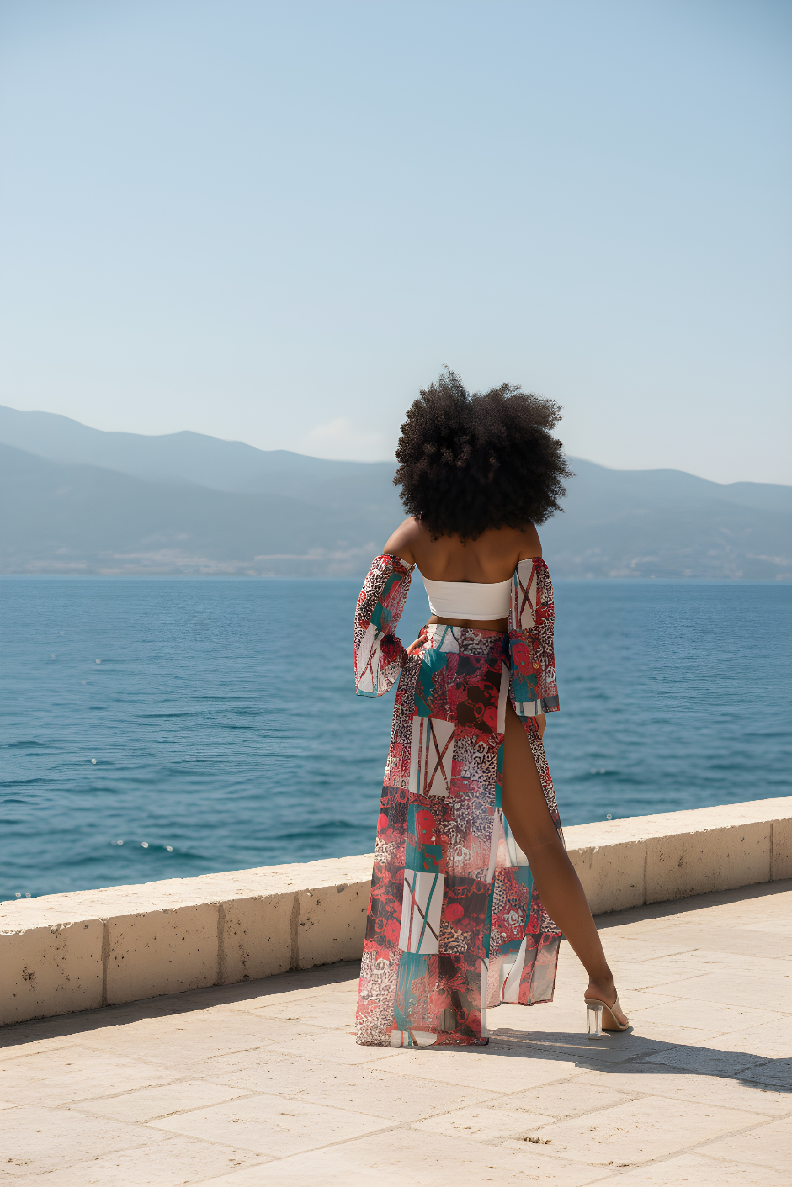 3-Piece Bikini Set with Sheer Maxi Cover-Up image 2