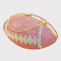 Pink Rhinestone Football Clutch Purse image 0