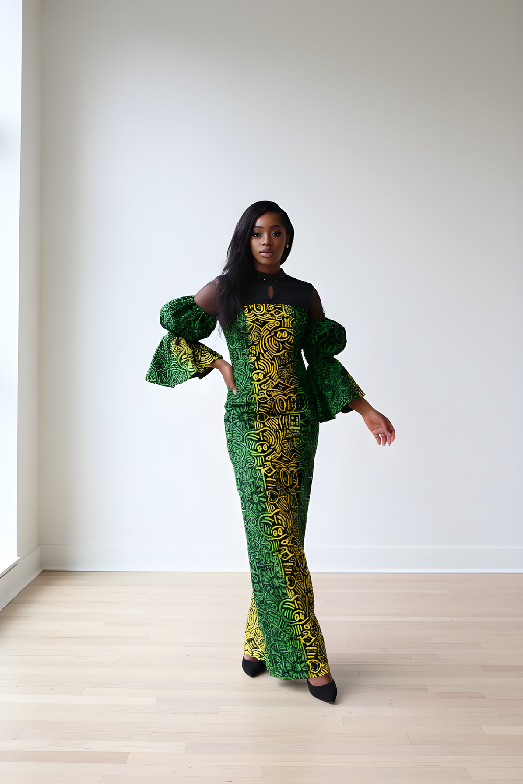 Ankara Print Maxi Dress image 0