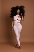 Rhinestone Cut Out Jumpsuit image 0