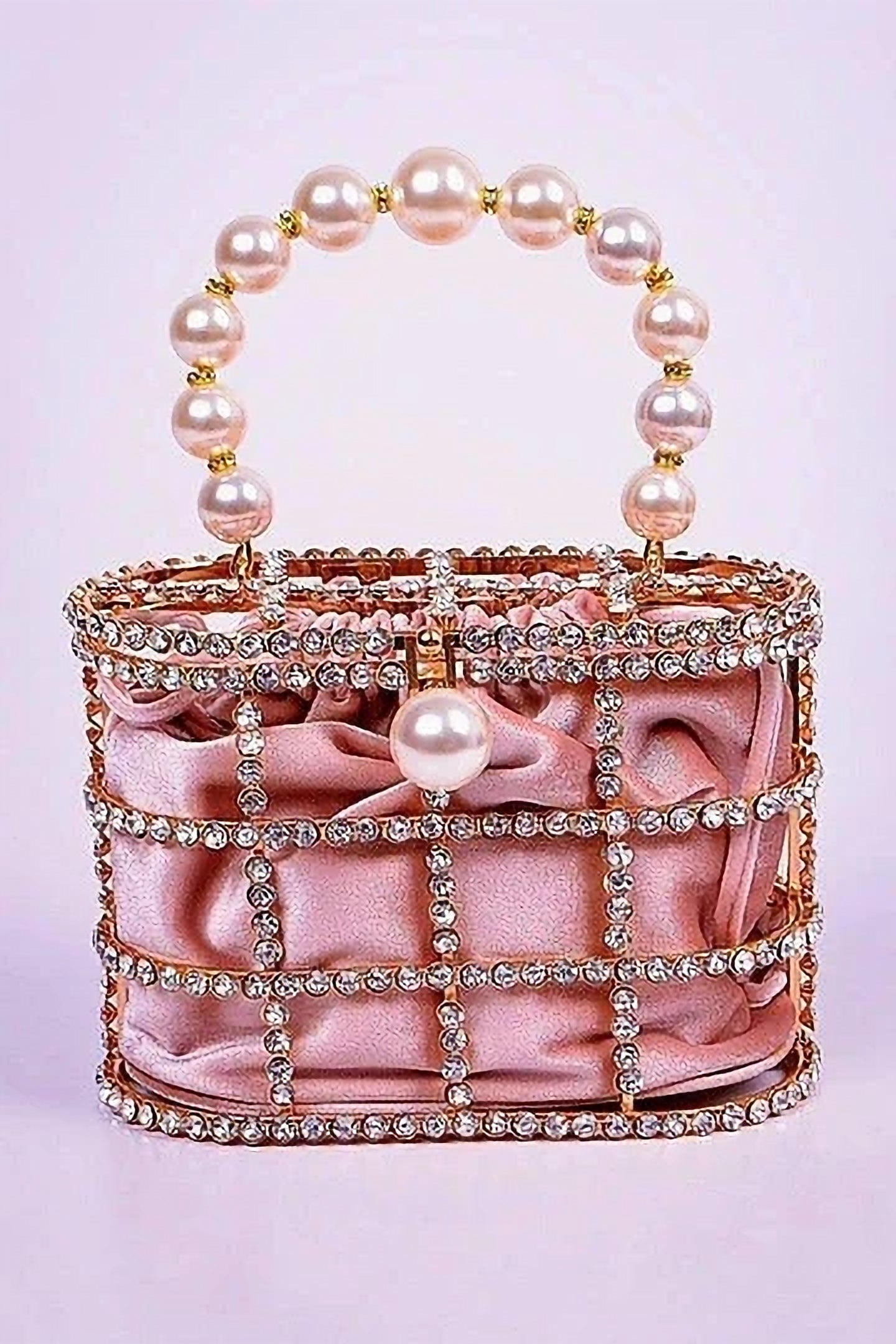 Luxury Pearl Rhinestone Clutch Bag - Crystal Evening Purse image 0