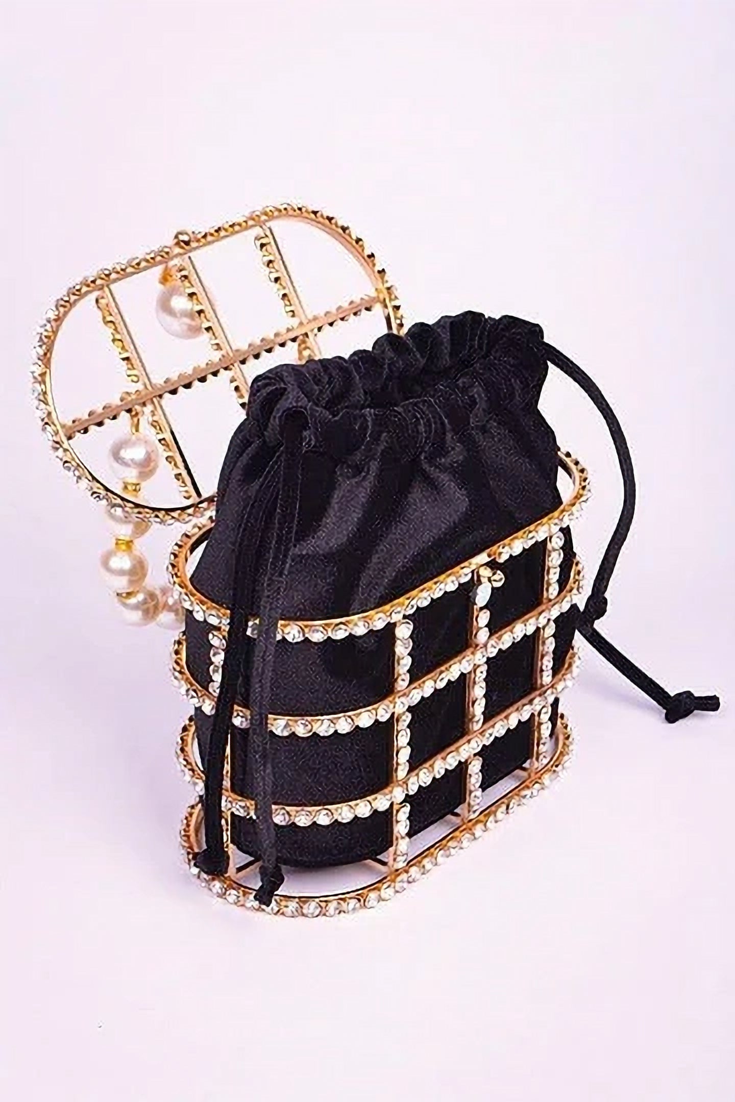 Luxury Pearl Rhinestone Clutch Bag - Crystal Evening Purse image 1
