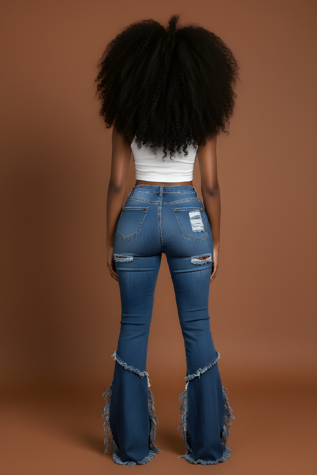 Distressed Flare Jeans image 1