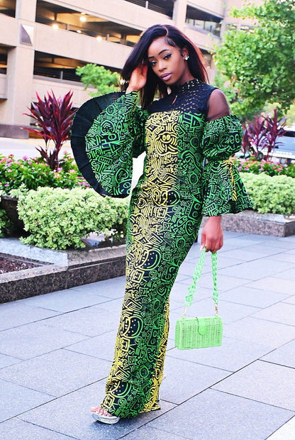 Fabby Glamtique Dress Small / Green Body By Ankara
