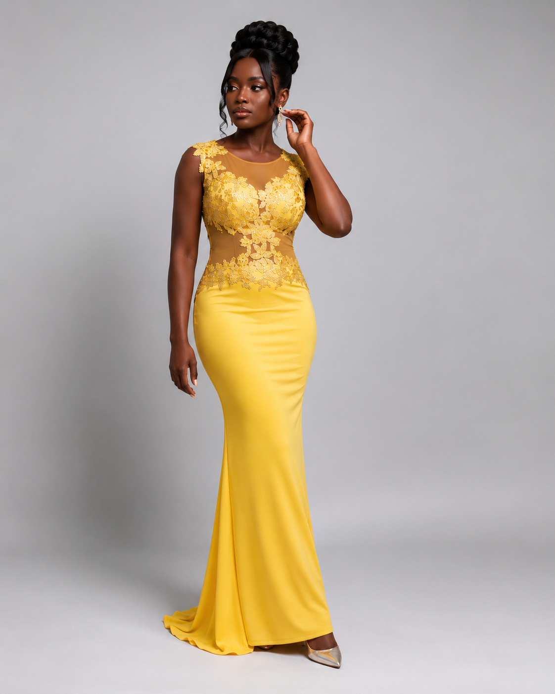 Embroidered Sunflower Dress - Fabby Glamtique