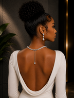 Luxury Crystal Jewelry Set-Necklace, Bracelet, Earring