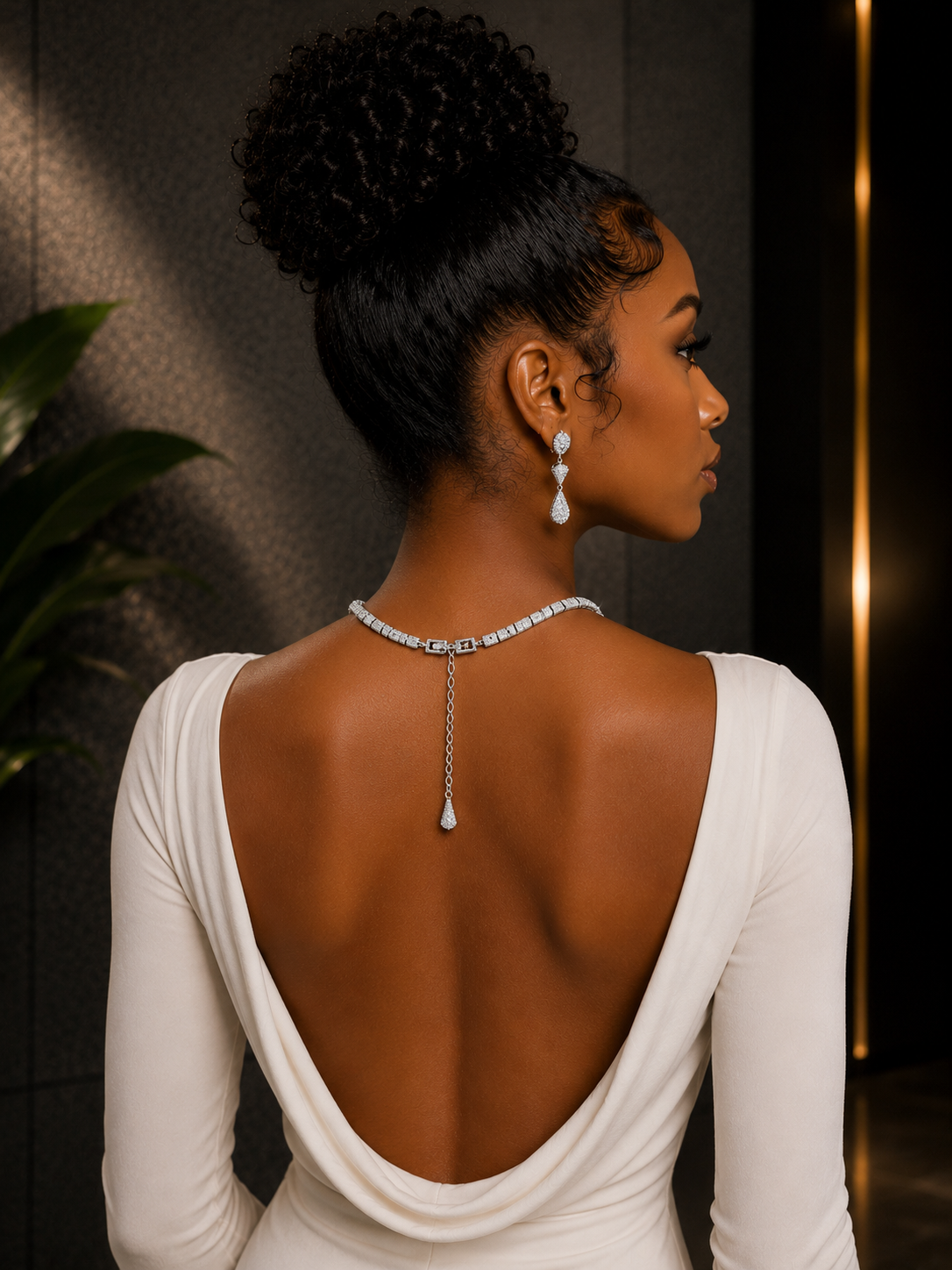 Luxury Crystal Jewelry Set-Necklace, Bracelet, Earring