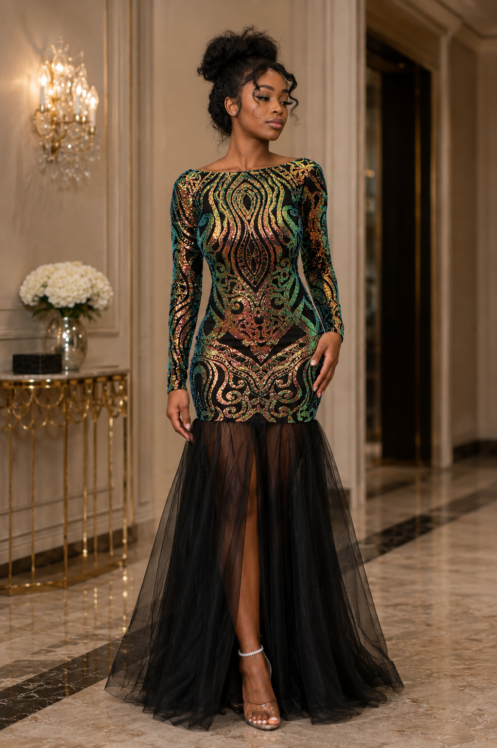 Open Back Evening Dress - Fabby Glamtique