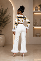 Faux Fur Pants Set
