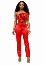 Rose Bloom Statement Pant Sets