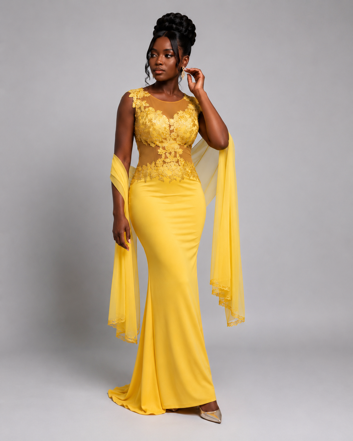 Embroidered Sunflower Dress - Fabby Glamtique