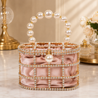 Luxury Pearl Rhinestone Clutch Bag - Crystal Evening Purse