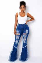 Distressed Flare Jeans