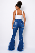 Distressed Flare Jeans