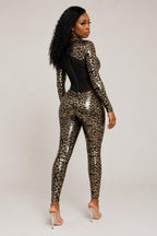 Wild Luxe Leopard Sequin Jumpsuit