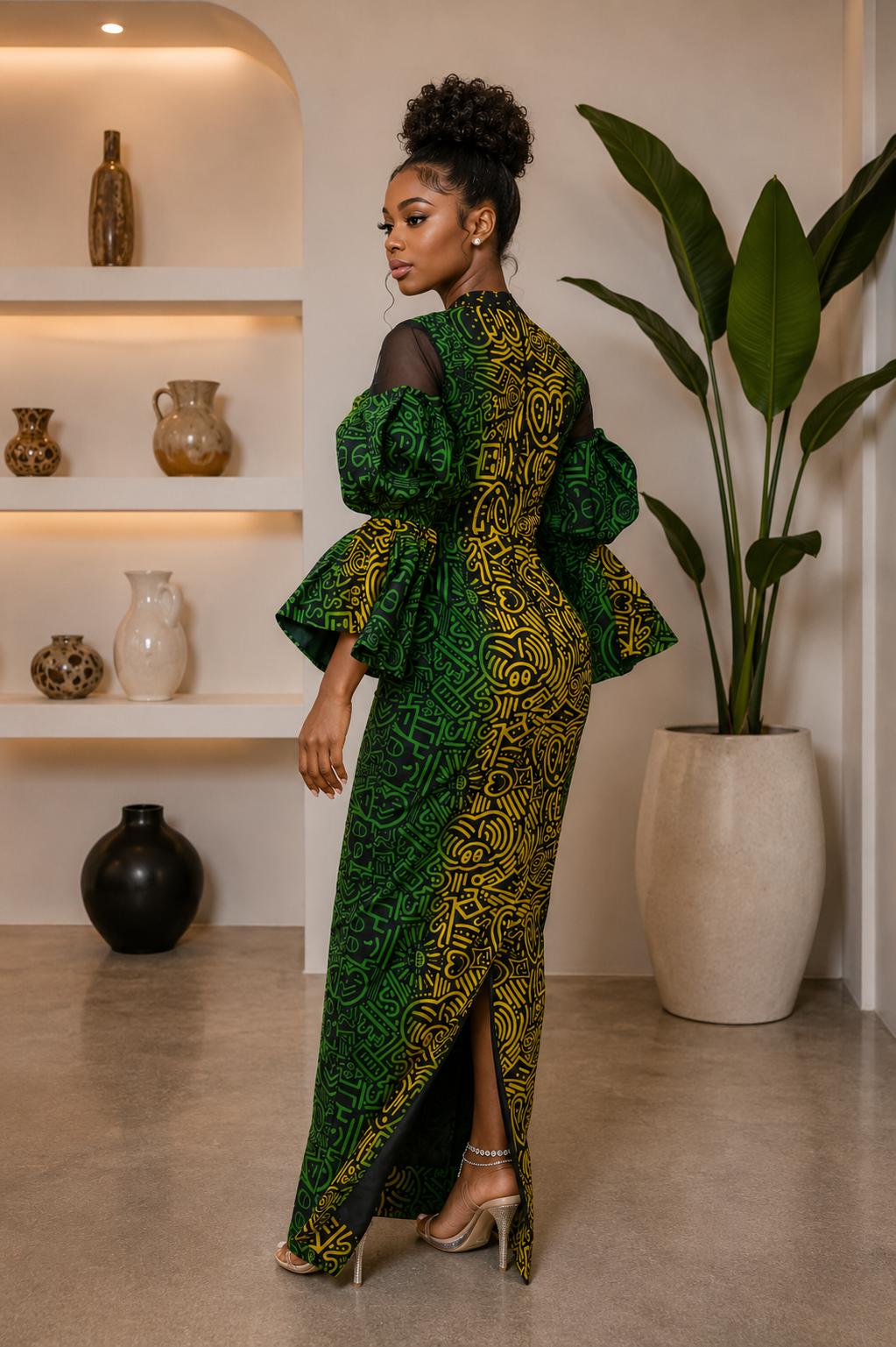 Ankara Print Maxi Dress - Fabby Glamtique