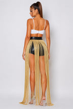 Gold Fringe Tassel Shorts Overlay