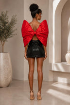 Ruby Royale Statement Bow Top