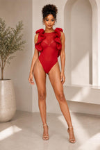 Ruffle Arms Bodysuit - Fabby Glamtique