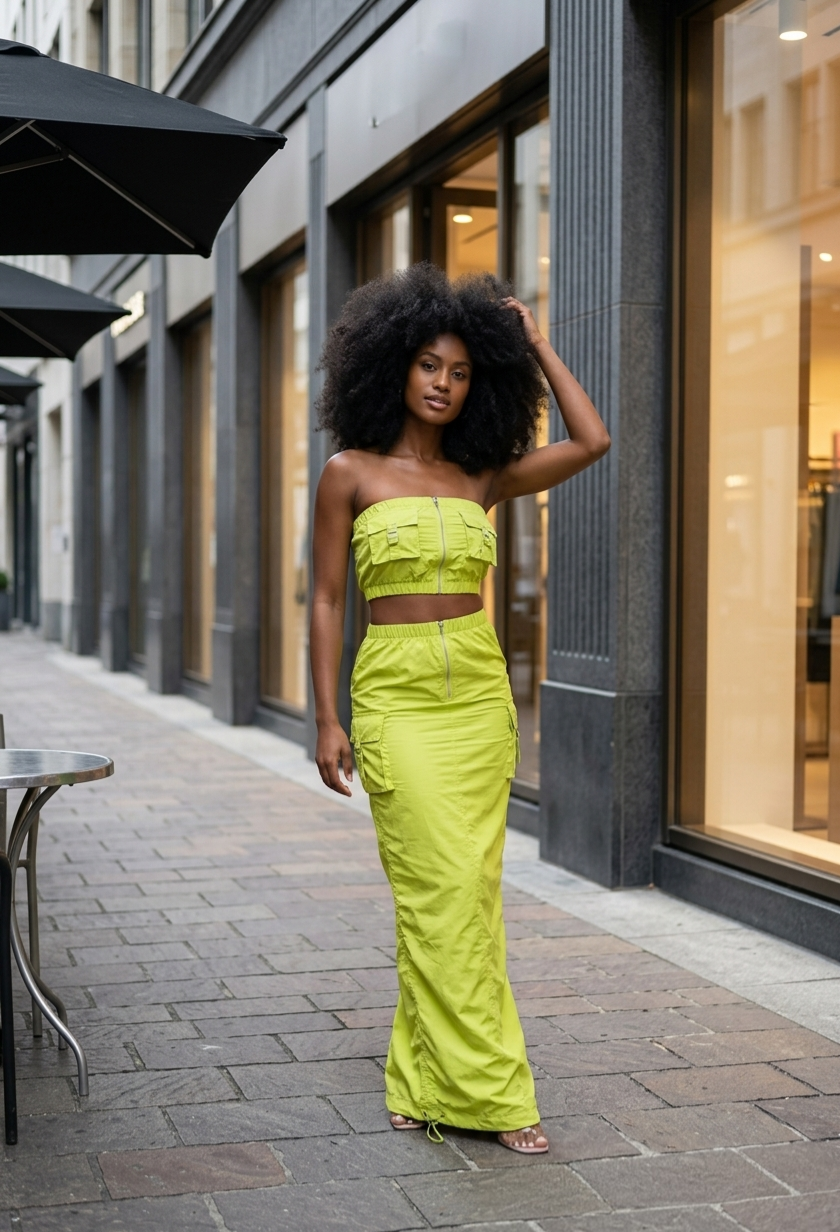 Cargo Maxi Skirt Set
